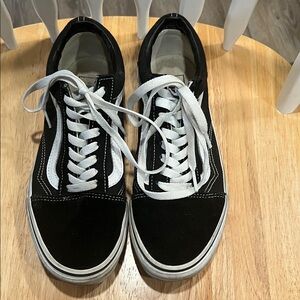 Vans Black and White Low-Top Sneakers
